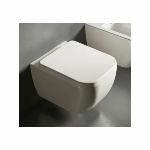 Set vas wc suspendat bideu suspendat Hatria Bianca Rimless si capac softclose - Img 4