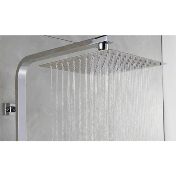 Sistem Complet De Dus Slim PRO 7301 Crom, Montaj Pe Perete, Para Patrata Tip Ploaie 20x20 Cm, 2 Functii De Curgere A Apei, Finisaj Crom - Img 2