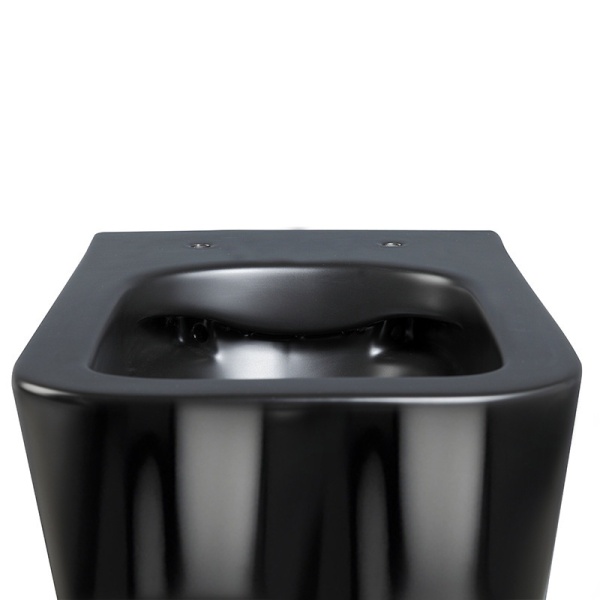 Vas Wc suspendat Rain rimless negru, capac softclouse inclus - Img 5
