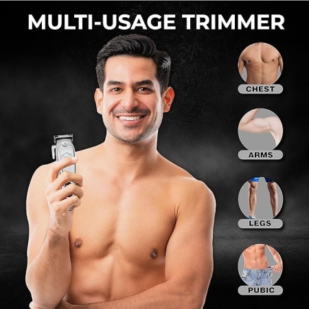 Aparat de Tuns Profesional SeveShop®, Trimmer Multifunctional, Accesorii Diverse, Rezistent la Apa, Ecran LCD, Design Ergonomic, Baterie Lithium-Ion 2000 mAh, Timp Incarcare Rapida, Autonomie 300 min, Portabil, Intretinere Usoara - Img 8