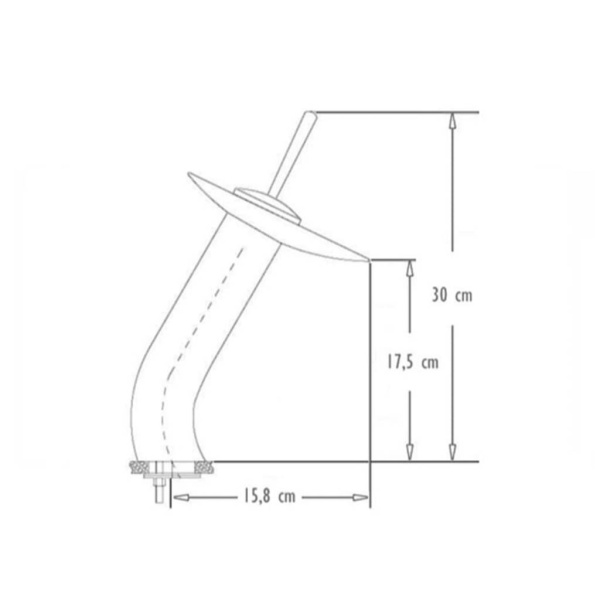 Baterie lavoar de Sticla PRO G002, Diverse Culori, Montaj pe blat, inaltime 30 cm, finisaj Negru Mat - Img 4
