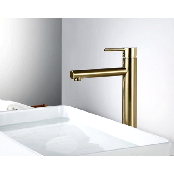 Baterie Lavoar PRO Helia Gold, Montaj Pe Blat, Inaltime 30.5 cm, Finisaj Auriu - Img 2