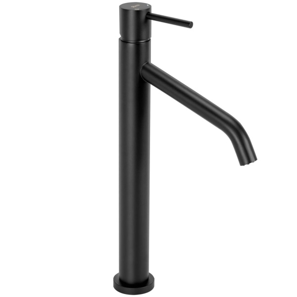 Baterie Lavoar REA LEVEL BLACK HIGH, Montaj Pe Blat, Capat Fix, Monocomanda, Inaltime 34.5 Cm, Negru - Img 2
