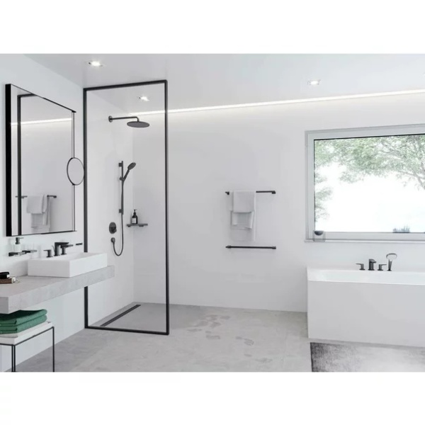 Brat de dus Hansgrohe 389 mm alb mat - Img 3
