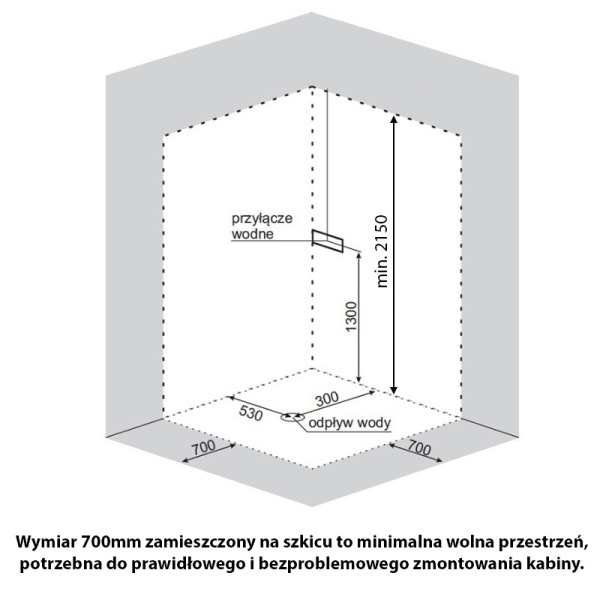 Cabin de du?? semicircular, 90x90 cm, cdi?? inclus, Crom mat, WSH301B - Img 3