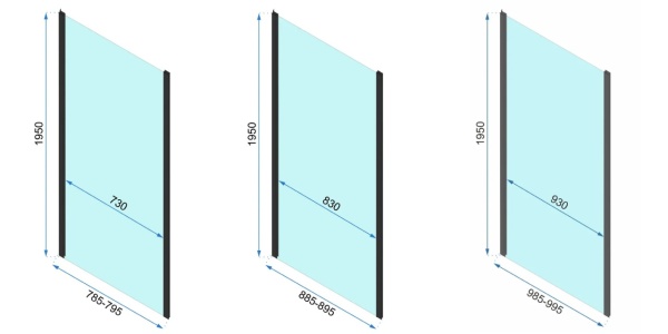 Cabina de dus 100x90x90 cm, Rapid Fold, echipata cu 2 pereti si usa culisanta , finisaj Negru - Img 6