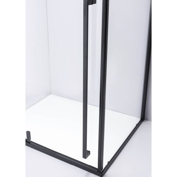 Cabina de dus BS11B Patrata 90x90cm, Design Modern +Cada de dus Riko, Culoare Negru - Img 4