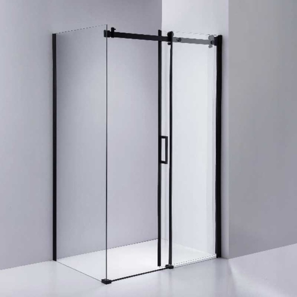Cabina de dus Dreptunghiulara BS15B , Dimensiune 110x80cm, Culoare Negru - Img 4