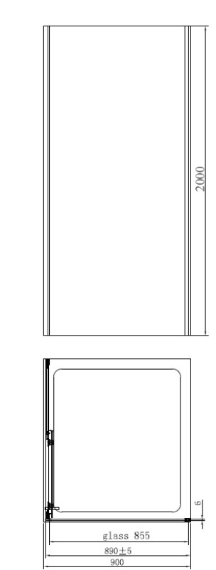 Cabina de dus dreptunghiulara din sticla securizata si rame cromate Mediterraneo Iris 120 x 90 cm - Img 2