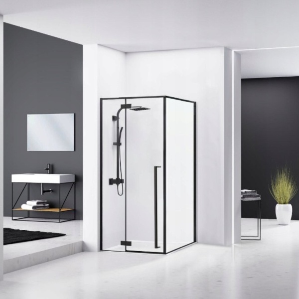 Cabina de dus Fargo, Dimensiune 120x90cm, Culoare Black Mat - Img 3