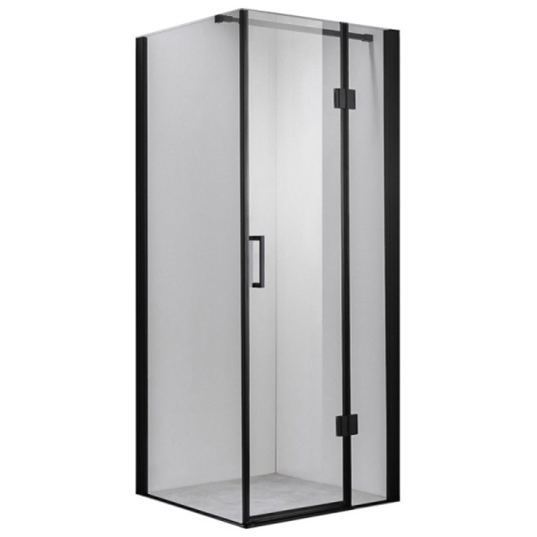 Cabina de dus KZ1390A patrata 80x80cm, Neagra+Cadita de dus SXL02A, Culoare Negru - Img 4