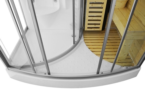 Cabina de dus multifunctionala MO-1706 TRIO , Sauna uscata, Sauna cu aburi si dus, 165x105x215 cm - Img 11