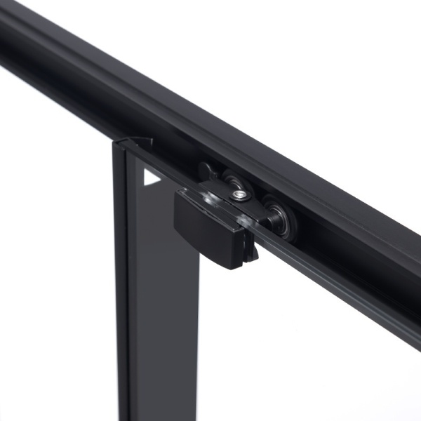Cabina de dus NOVA Super slim, Dimensiune 100x80cm, Sticla securizata 6mm, Culoare Negru - Img 5
