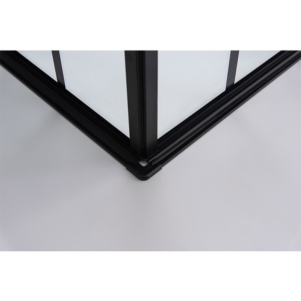 Cabina de dus patrata BS08C, Dimensiune 100x100cm, Culoare Negru - Img 5