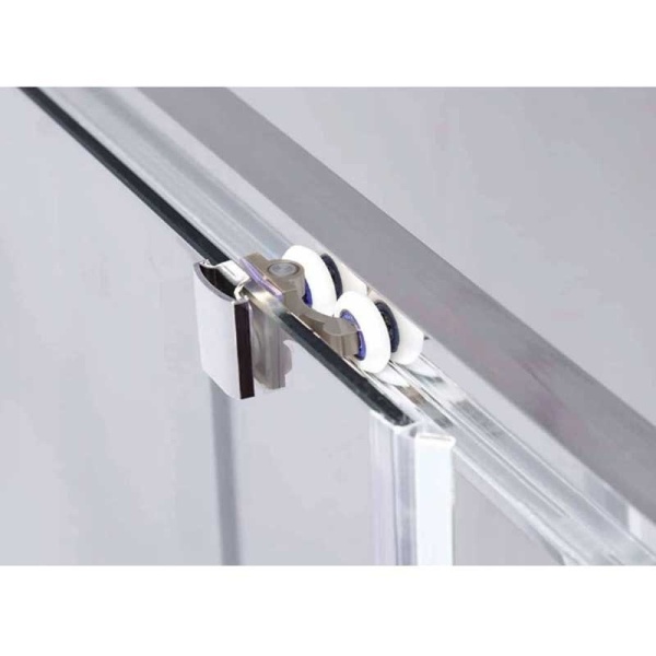 Cabina de dus Patrata KZ90B, Design Modern 90x90cm , Culoare Crom - Img 6