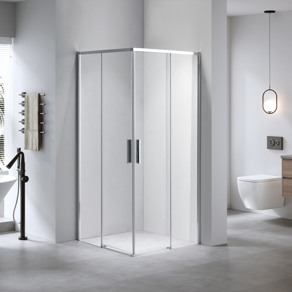 Cabina de dus Patrata Super Slim Nova, Dimensiune 80x80cm, Culoare Crom - Img 6