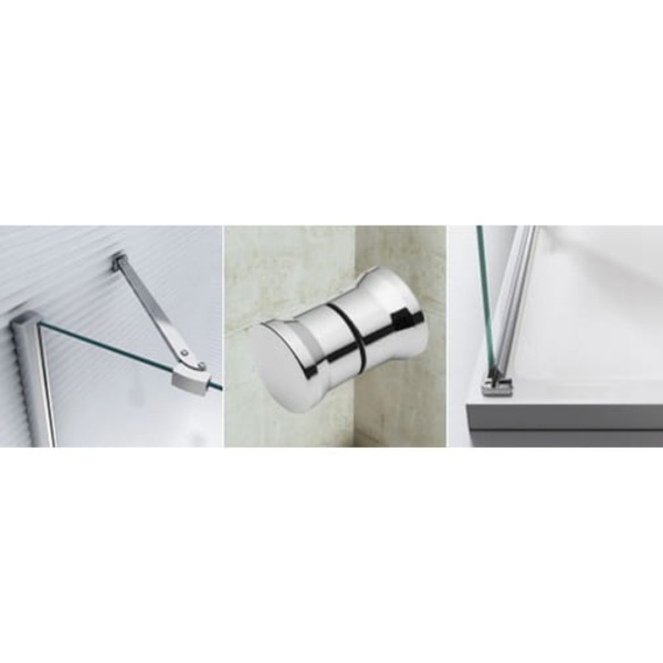 Cabina De Dus Rectangulara PRO AMARO, dimensiuni la alegere, Sticla Securizata 6 Mm, Inaltime 195 Cm - Img 3
