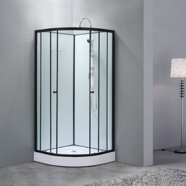 Cabina de dus semicirculara WSH313B 90x90 cm , + set dus si cadita inclusa - Img 2