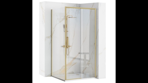 Cabina dus Rapid Slide Gold Brush, dimensiune 130 X 80cm - Img 4
