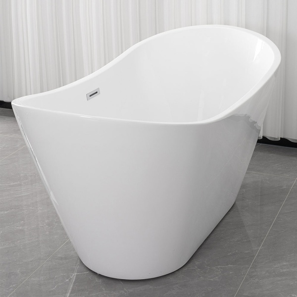 Cada De Baie De Sine Statatoare 160x75x73cm, Design Elegant , Culoare Alb - Img 3