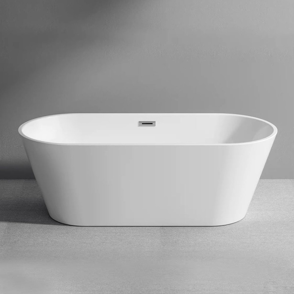 Cada de Baie de Sine Statatoare 170x80x58cm, Design Modern , Culoare Alb - Img 5