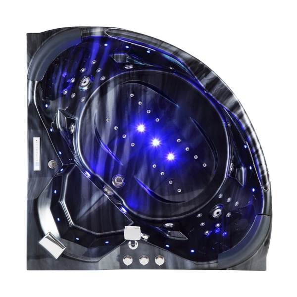 Cada de baie EOS932 Cu Hidromasaj ,Dimensiune 155x155cm, Culoare Black Wave - Img 2