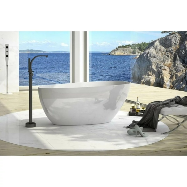 Cada de baie free-standing Besco Goya 170x72cm Culoare Alb Lucios - Img 4
