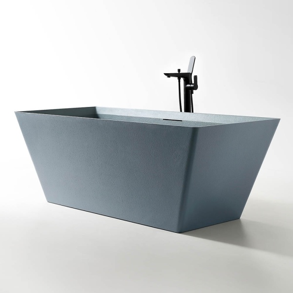 Cada De Baie Freestandig, Design Modern 170x75x60cm, Strat Abraziv , Culoare Blue Grey - Img 2