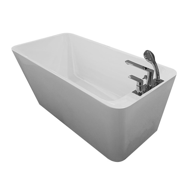 Cada de baie freestanding cu baterie crom inclusa, dimensiuni 170X75X58CM - Img 2