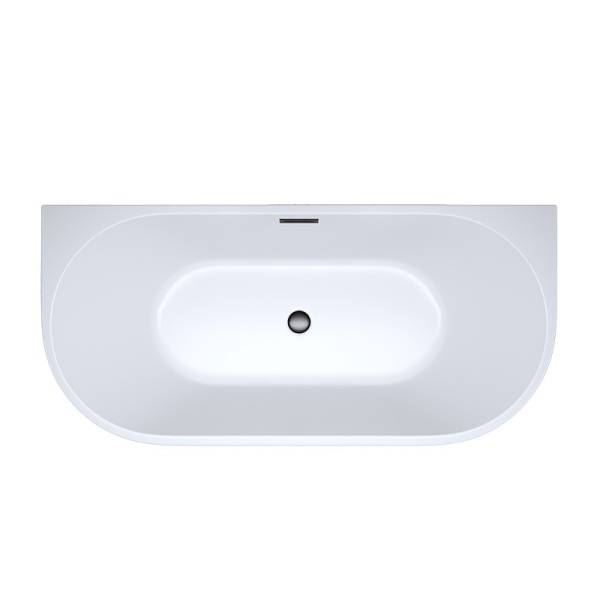 Cada de baie LENA 527D, Dimensiune 170x75cm, Culoare Alb, Deversor Negru - Img 6