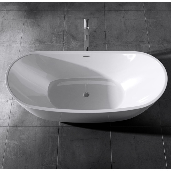 Cada de baie PRO OLSENA 160 cm, free-standing, design modern, Alba - Img 3
