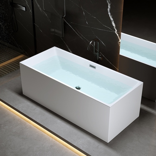 Cada de baie Santa 507A 150x75cm , Culoare Alb , Deversor Cromat - Img 3