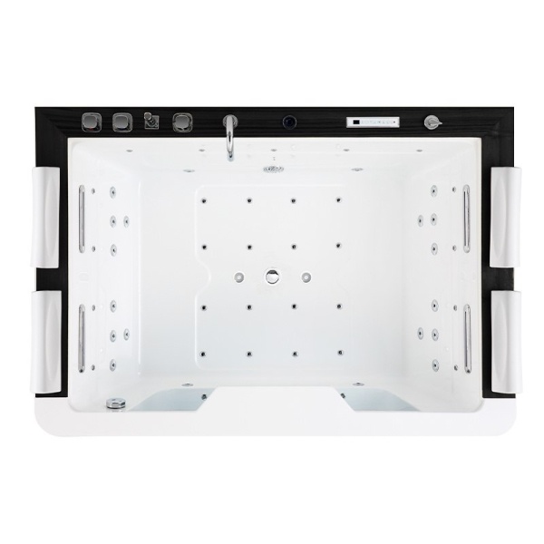 Cada de baie ZEFIR 934, Cu Hidromasaj 192x131cm, Culoare Alb/Negru - Img 2