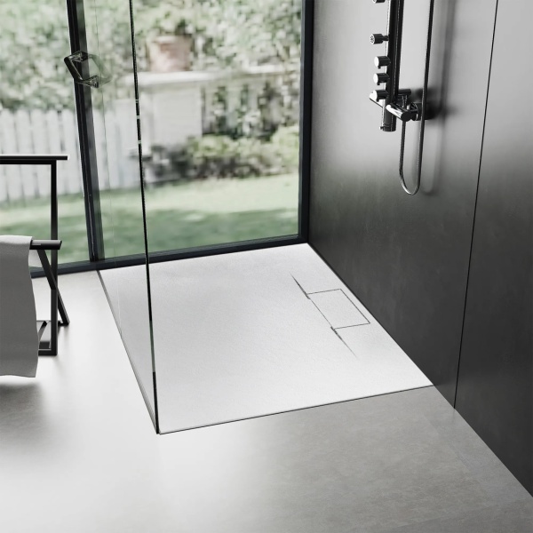 Cadita de dus Bazalt Long White 90x120 - Img 9