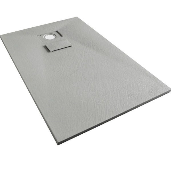 Cadita de dus dreptunghiulara slim imitatie piatra Juko 100 x 70 cm gri - Img 10