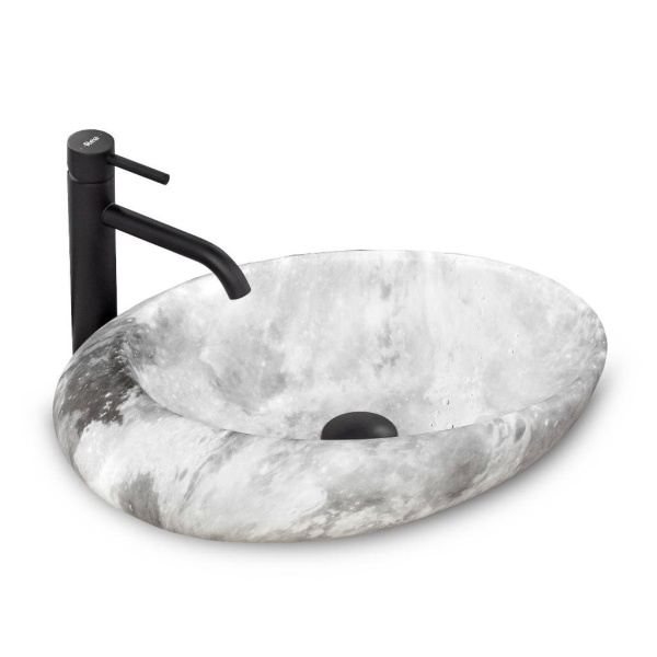 Chiuveta de blat REA ROXY C, Dimensiuni 49 x 31 x 13.5 cm, Forma Ovala, Ceramica sanitara, Alb - Img 4