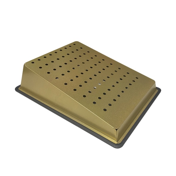 Chiuveta de bucatarie Costa Gold cu o singura cuva si cascada multifunctionala, dimensiune 75x46 cm - Img 11