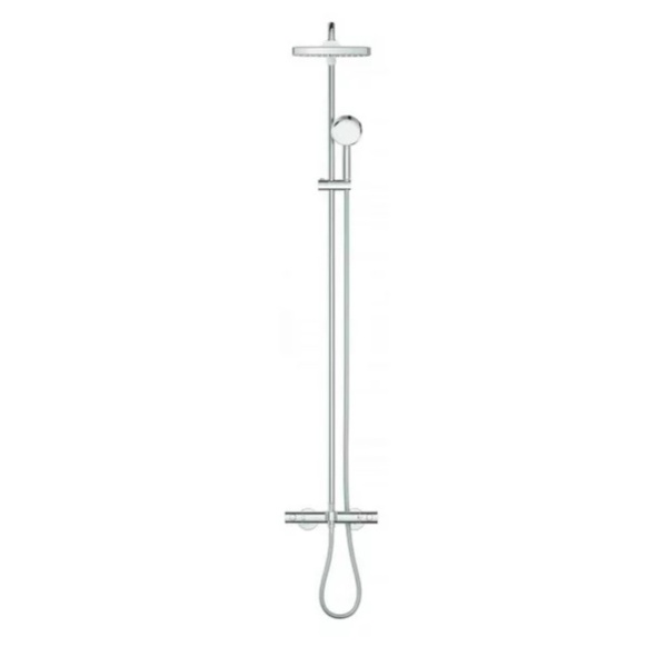 Coloana de dus cu baterie termostatata si pipa cada Grohe Tempesta Cosmopolitan 250 Cube - Img 4