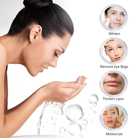Dispozitiv tip hialuron pen NeoSimply® pentru aplicare acid hialuronic, fara ace, lifting facial, anti aging, marire buze cu 5 ampoule incluse, Gold - Img 3