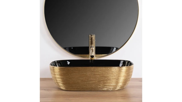 Lavoar de blat REA BELINDA black/gold brushed - Img 2