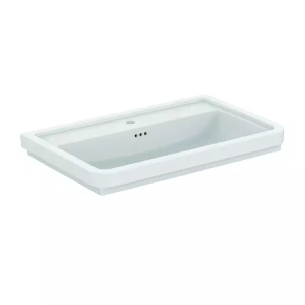 Lavoar pe mobilier Ideal Standard Atelier Calla alb lucios 87 cm cu orificiu baterie si preaplin - Img 11