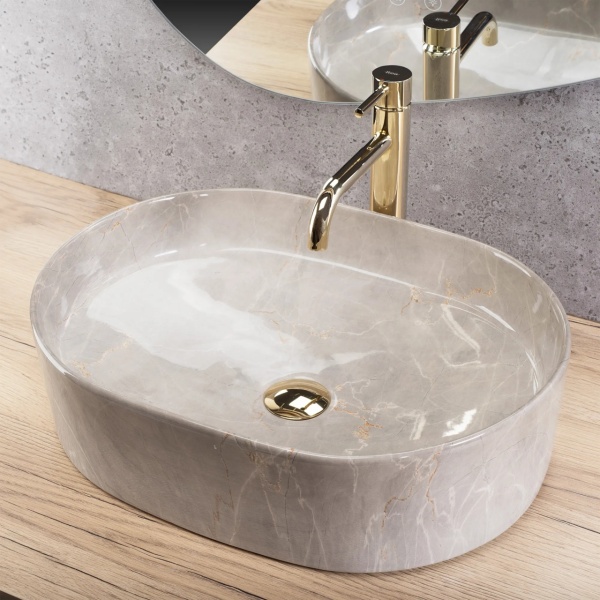 Lavoar pentru blat Rea Nadia ,Dimensiune 50cm , Culoare Casmir - Img 5