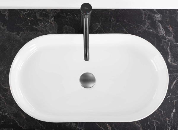 Lavoar pentru blat REA VANDA cu Dimensiune de 60cm, Culoare Alb - Img 4
