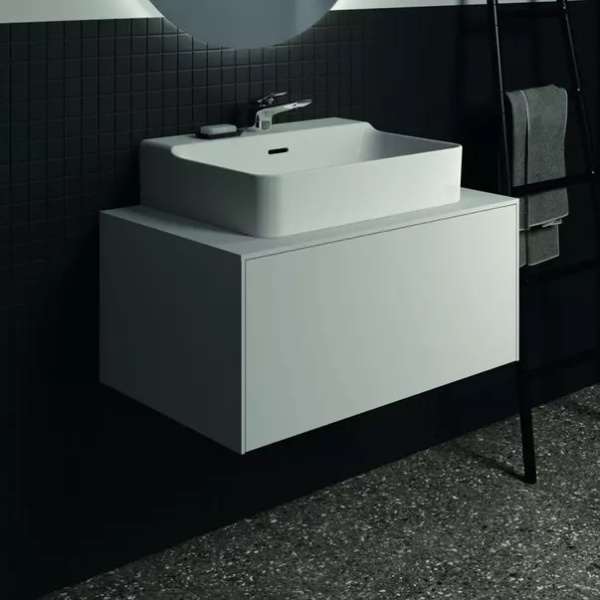 Lavoar suspendat Ideal Standard Atelier Conca 60 cm alb lucios cu orificiu baterie si preaplin - Img 6