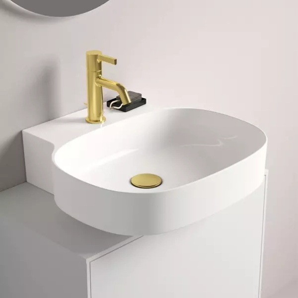 Lavoar suspendat Ideal Standard Atelier Linda-X alb lucios 50 cm cu orificiu baterie - Img 11