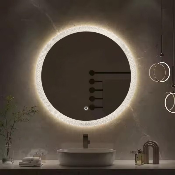 Oglind?? rotunda cu LED pentru baie 60cm YH-3563 - Img 4