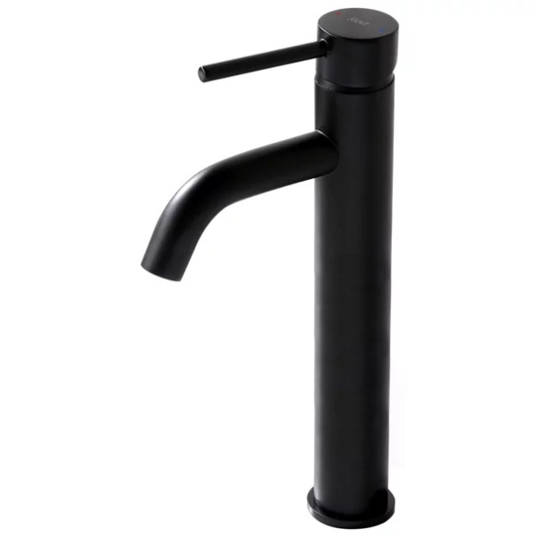 Pachet lavoar pe blat Rea Mesa alb 53.5 cm, baterie lavoar Rea Lungo negru si ventil lavoar Click-Clack negru - Img 2
