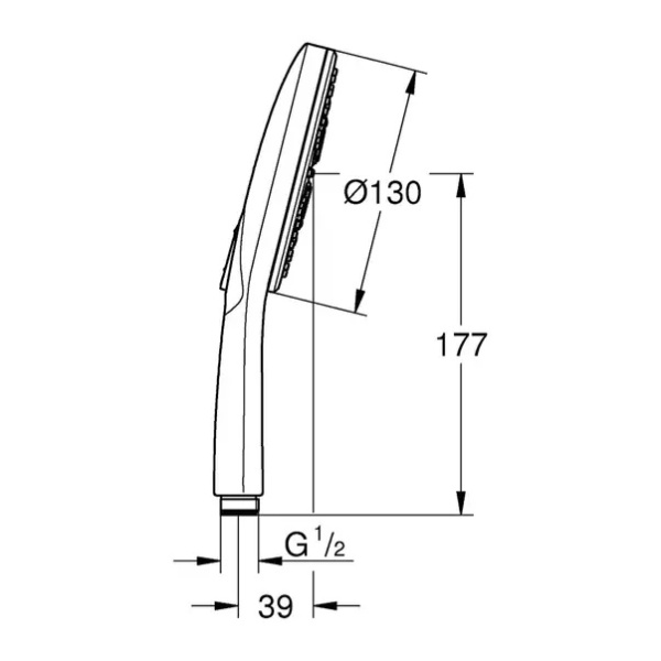 Para de dus Grohe Rainshower SmartActive 3 functii crom periat Supersteel - Img 4