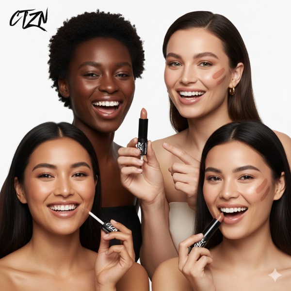 Ruj si creion de buze CTZN, Nudiversal Lip Duo, rezistent la apa, cu unt de mango salbatic, Barbados - Img 5