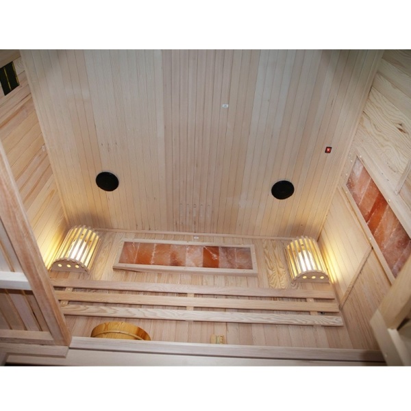 Sauna finlandeza cu temperatura inalta si soba Harvia 6kW pentru 4-5 persoane Kemi 180 x 160 cm - Img 6